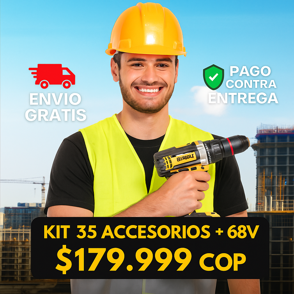 Taladro Dewalt 68v Con 35 Accesorios