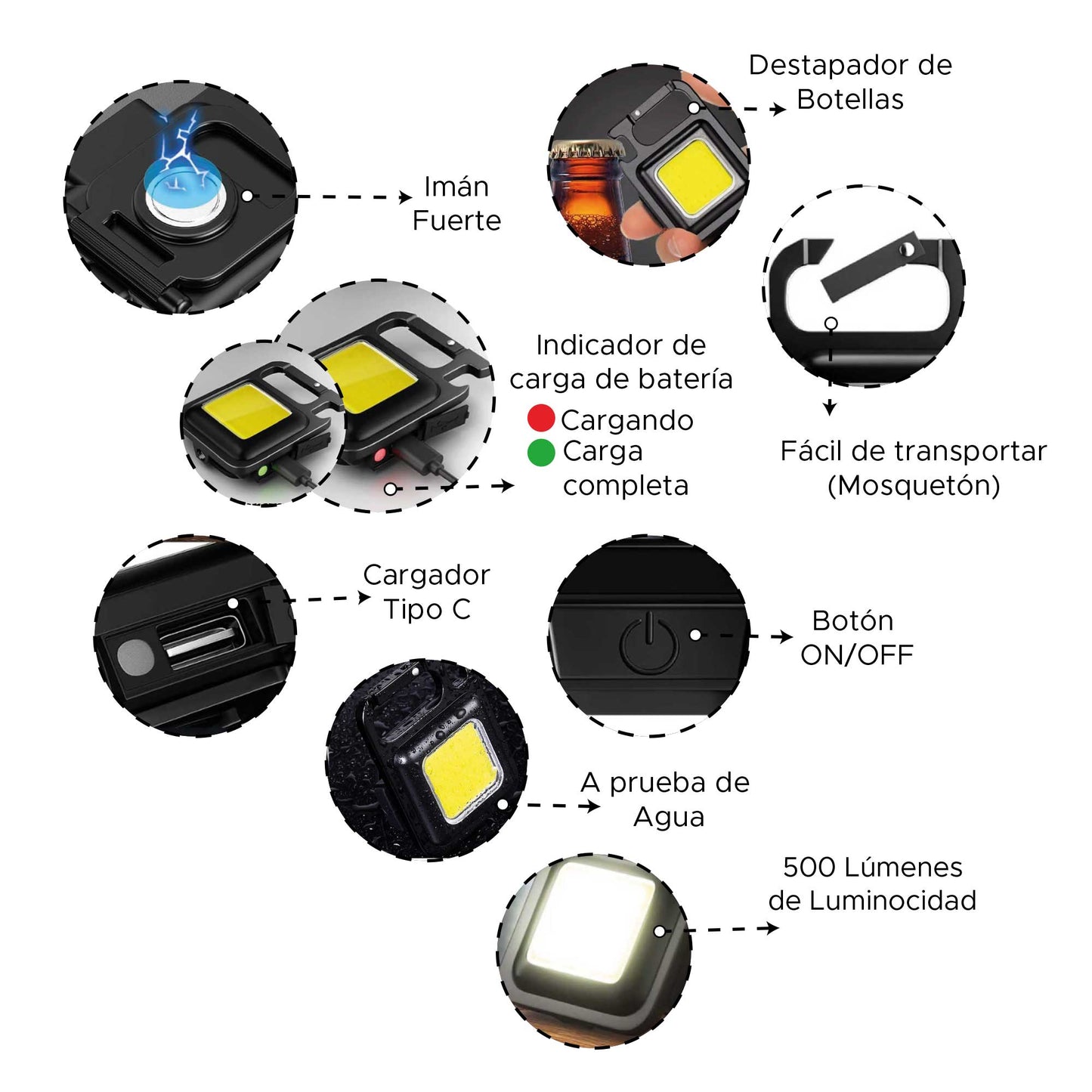 MINI LINTERNA RECARGABLE DE ALTA POTENCIA ¡GRATIS!