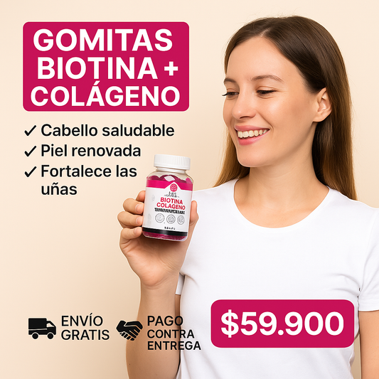 GOMITAS BIOTINA + COLAGENO