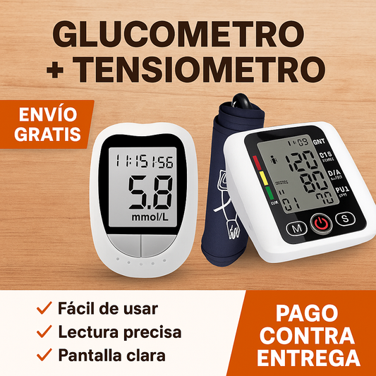 Combo Tensiometro +Glucometro con pila