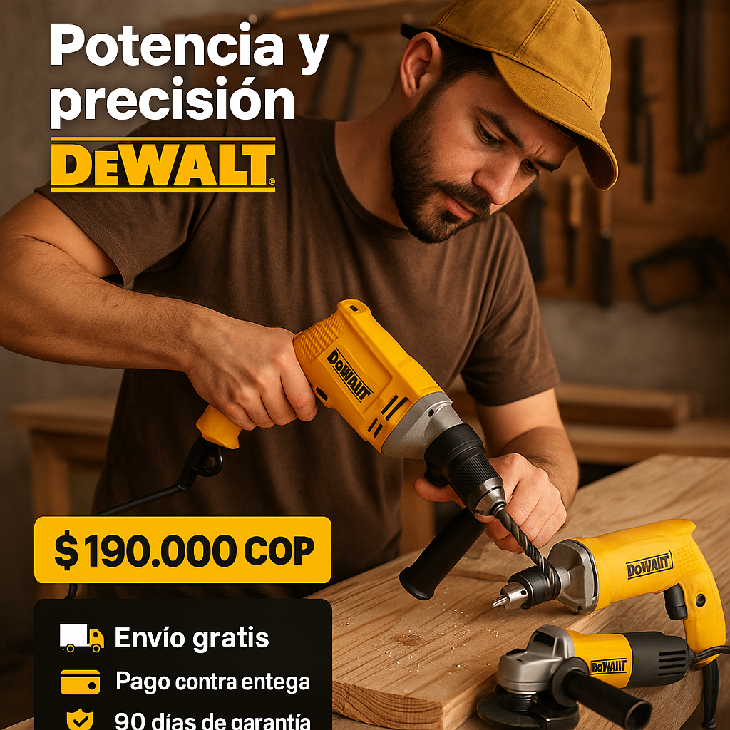Combo taladro y pulidora tipo DeWalt