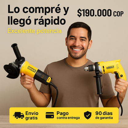 Combo taladro y pulidora tipo DeWalt
