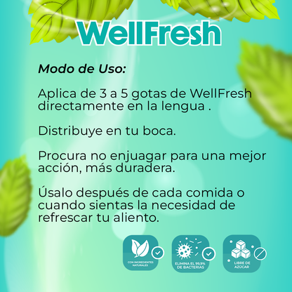 Elimina mal aliento Well fresh X 2 ENVIO GRATIS