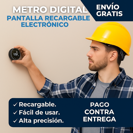 🔹 Metro Digital Electrónico con Pantalla Recargable 🔹  ¡Mide con precisión, rapidez y estilo!