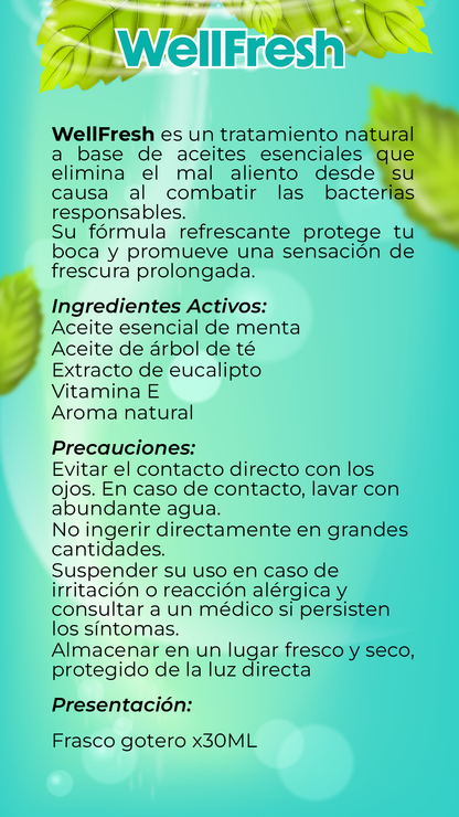 Elimina mal aliento Well fresh X 2 ENVIO GRATIS