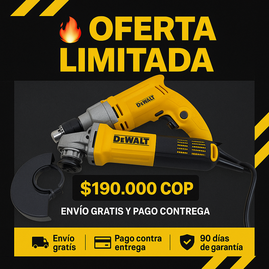 Combo taladro y pulidora tipo DeWalt