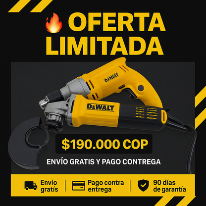 Combo taladro y pulidora tipo DeWalt