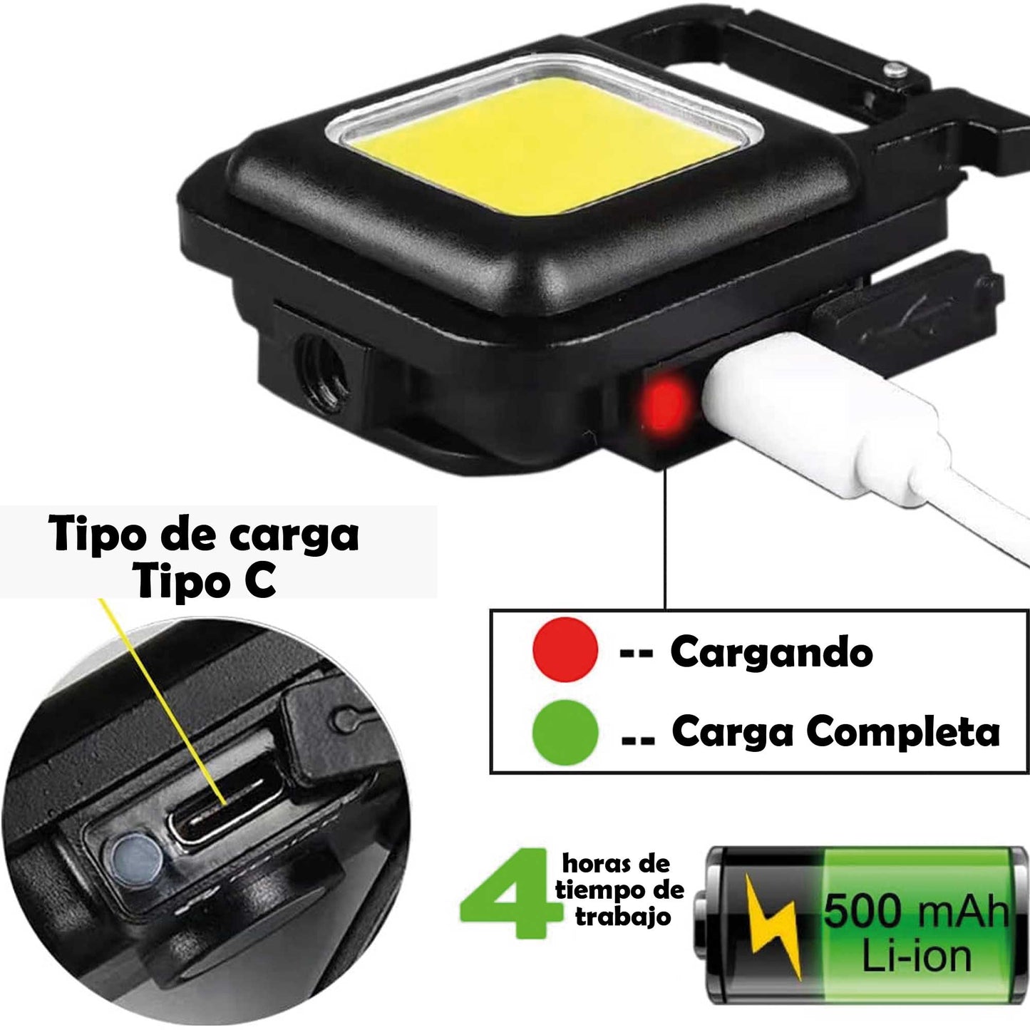 MINI LINTERNA RECARGABLE DE ALTA POTENCIA ¡GRATIS!