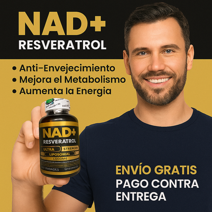 NAD+ RESVERATROL – Ultra Strength Liposomal 1500mg | Energía, Anti-envejecimiento y Bienestar Celular