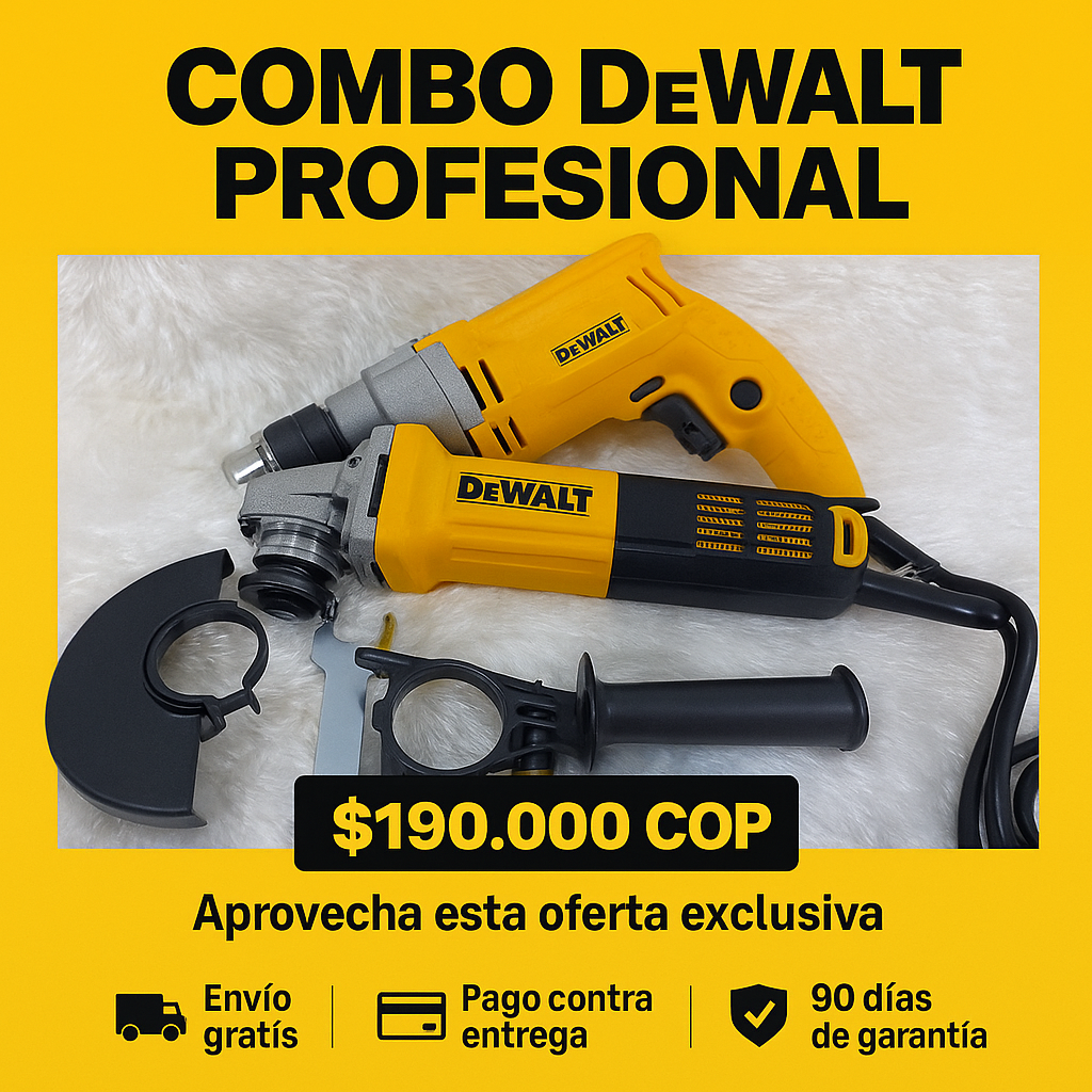 Combo taladro y pulidora tipo DeWalt