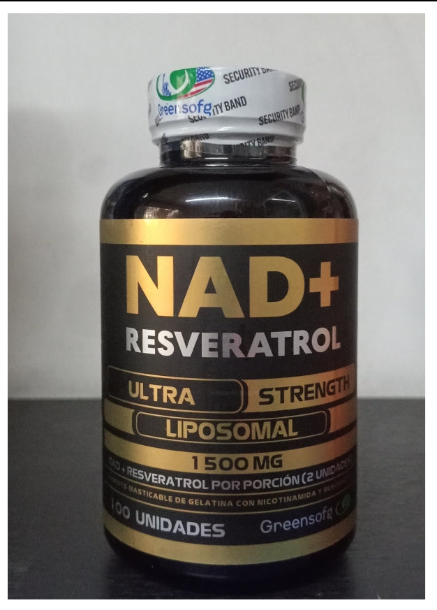 NAD+ RESVERATROL – Ultra Strength Liposomal 1500mg | Energía, Anti-envejecimiento y Bienestar Celular