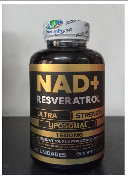NAD+ RESVERATROL – Ultra Strength Liposomal 1500mg | Energía, Anti-envejecimiento y Bienestar Celular